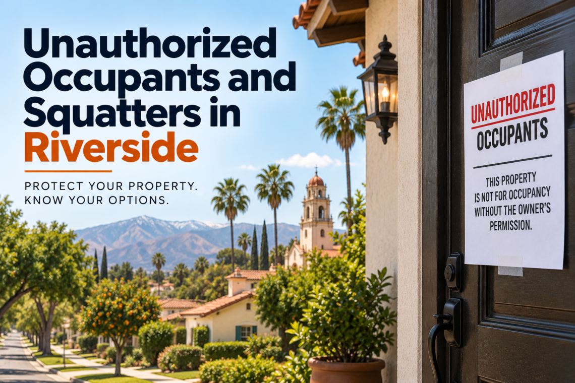 Unauthorized Occupants Squatters Riverside